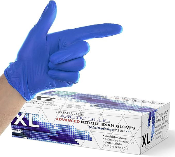 Dre Health Powder Free Disposable Nitrile Gloves - Pack of 100 - Medical Exam Gloves