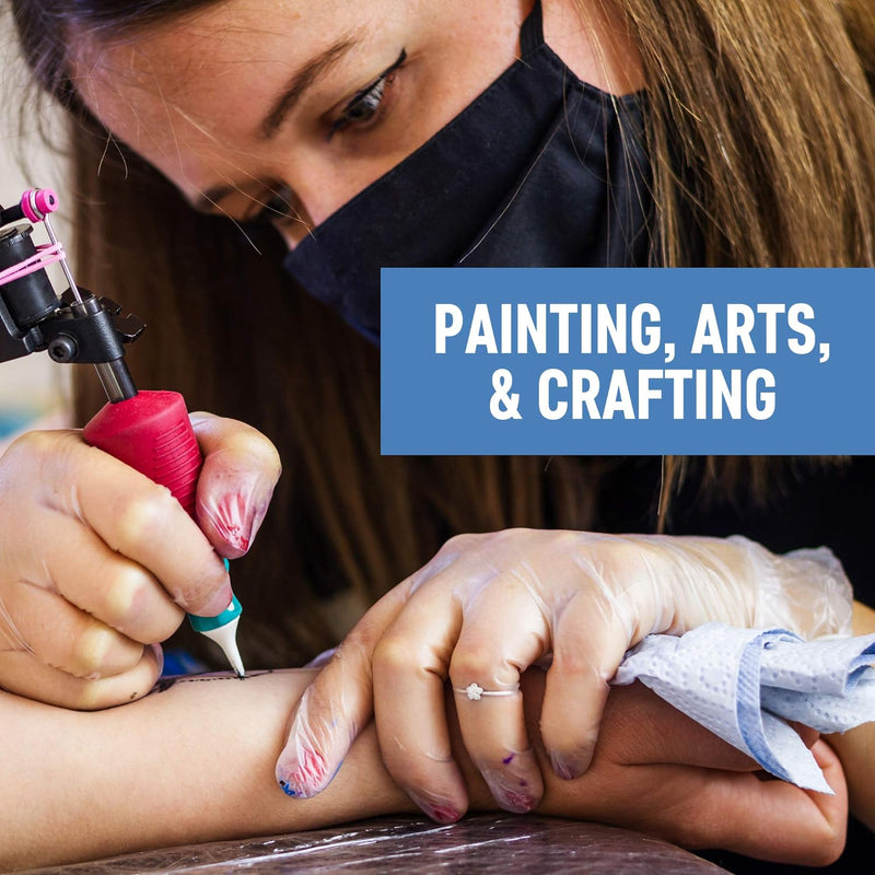 Powder Free Disposable Gloves Medium, [1000 Count] - 4 Mil Clear Vinyl Gloves- Extra Strong, 4 Mil Thick - Latex Free, Food Safe, Medical Exam Gloves, Cleaning Gloves - 10 Boxes of 100