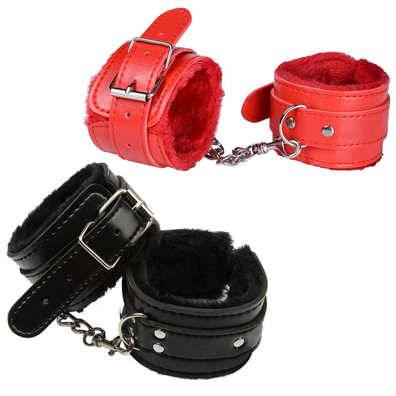 Adjustable Fur Leather Handcuff