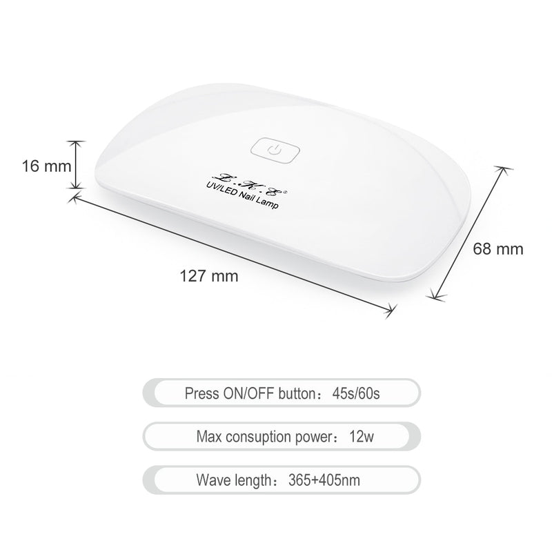 LKE 12W LED UV Nail Curing Lamp